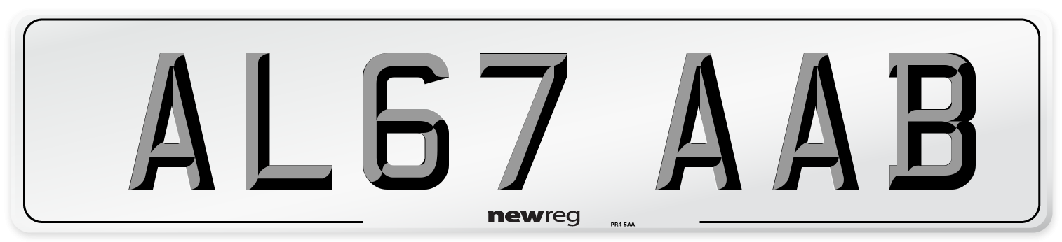 AL67 AAB Number Plate from New Reg